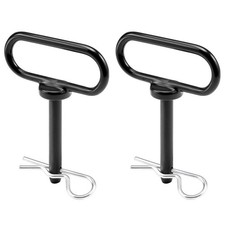 2pcs 5/8" Lawn Tractor Tow Hitch Pin, Black, High-Strength Iron, Secure Fit
