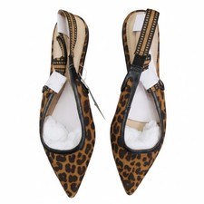 A New Day Women's Pointed Toe Slingback Flats Size 8.5 Leopard Print NWT 5705