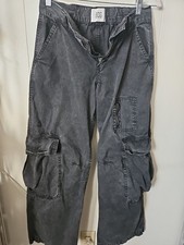 BDG Urban Outfitters Baggy Cargo Pants Womens Sz 2/uk 6 Black