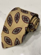 Vintage Robert Talbott Studio Abstract Paisley Medallion Art Silk Tie 58 x 3.75