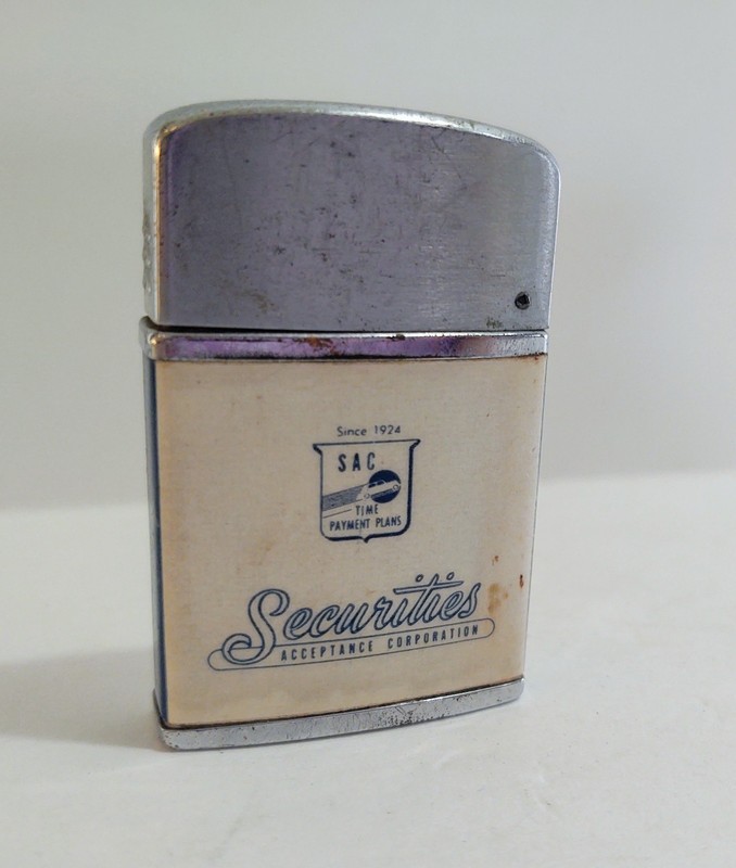 Vintage Warco Cigarette Lighter Securities Acceptance Corporation made In Japan 