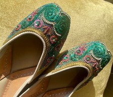 Handcrafted Punjabi Leather juttis India Sz 7