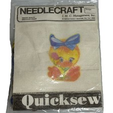 Vintage SEALED Needlecraft Quick Sew Baby Duck Yarn Kit Easy Fast Needlepoint