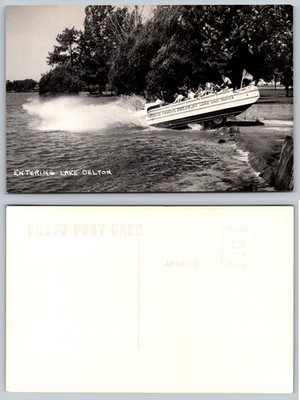 Entering Lake Delton Boat Splash Postcard