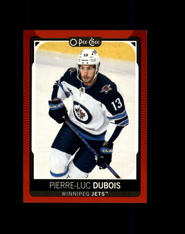 #471 Pierre-Luc Dubois Winnipeg Jets 2021-22 O-Pee-Chee Red Border Parallel SP