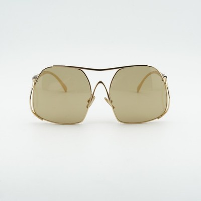 Miu Miu Women Sunglasses Gold Yellow Pilot MUA55S 5AK10R NEW AUTHENTIC MU A55S Miu Miu Sunglasses 5AK10R Gold - eye-oo.com main image 3