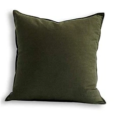  SureGuard Pillowcase Cousion Cover Decor 20" x 20" (Pack of 1) Olive Green