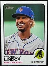 2022 Topps Heritage Team Name Color Swap Variation Francisco Lindor #196