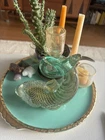 Vintage Murano Art Glass Dolphin Candle Holder – Hand-Blown Sculptural Figurine,