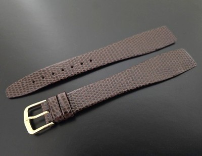 Vintage Hirsch Chocolate Leather 20mm Long Open-Ended Men s Watch Strap