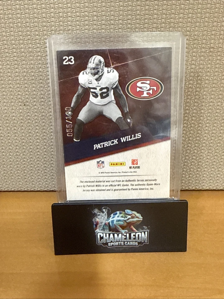 2010 Gridiron Gear Patrick Willis Dual Relic Patch /100 49ers - Image 2 of 2