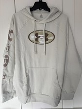 Under Armour off white Hoodie with Camo Logo Size Large new.