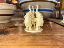 Celluloid Penny Toy 1930's Japan Dancing Elephants Ivory Color