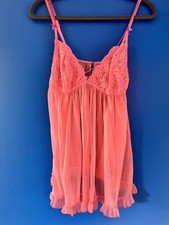 Victorias Secret Coral Pink Babydoll   Large