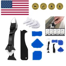 Silicone Caulking Tool Kit, 3 in 1 Caulk Remover  Grout Removal Tool, with 4...