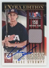 2013 Elite Extra Edition USA Baseball 15U Game Jerseys Chase Strumpf Auto #17