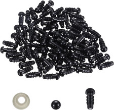 5mm Safety Eyes, 100 Set Plastic Craft Eyes with Washers for Stuffed Animals Cro