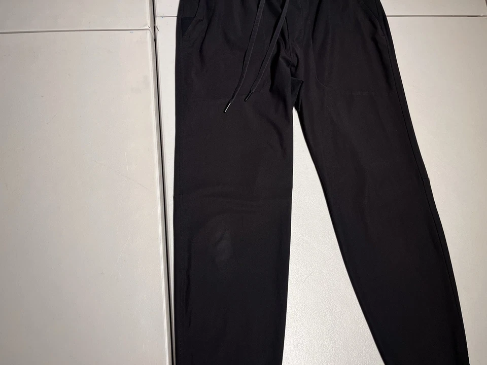 "Pantalones Lululemon para hombre medianos negros ABC cordón jogger 30"" entrepierna color descolorido" Foto 3 de 4