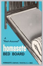 Postcard Size Advertising Homasote Company Bed Board Trenton New Jersey NJ