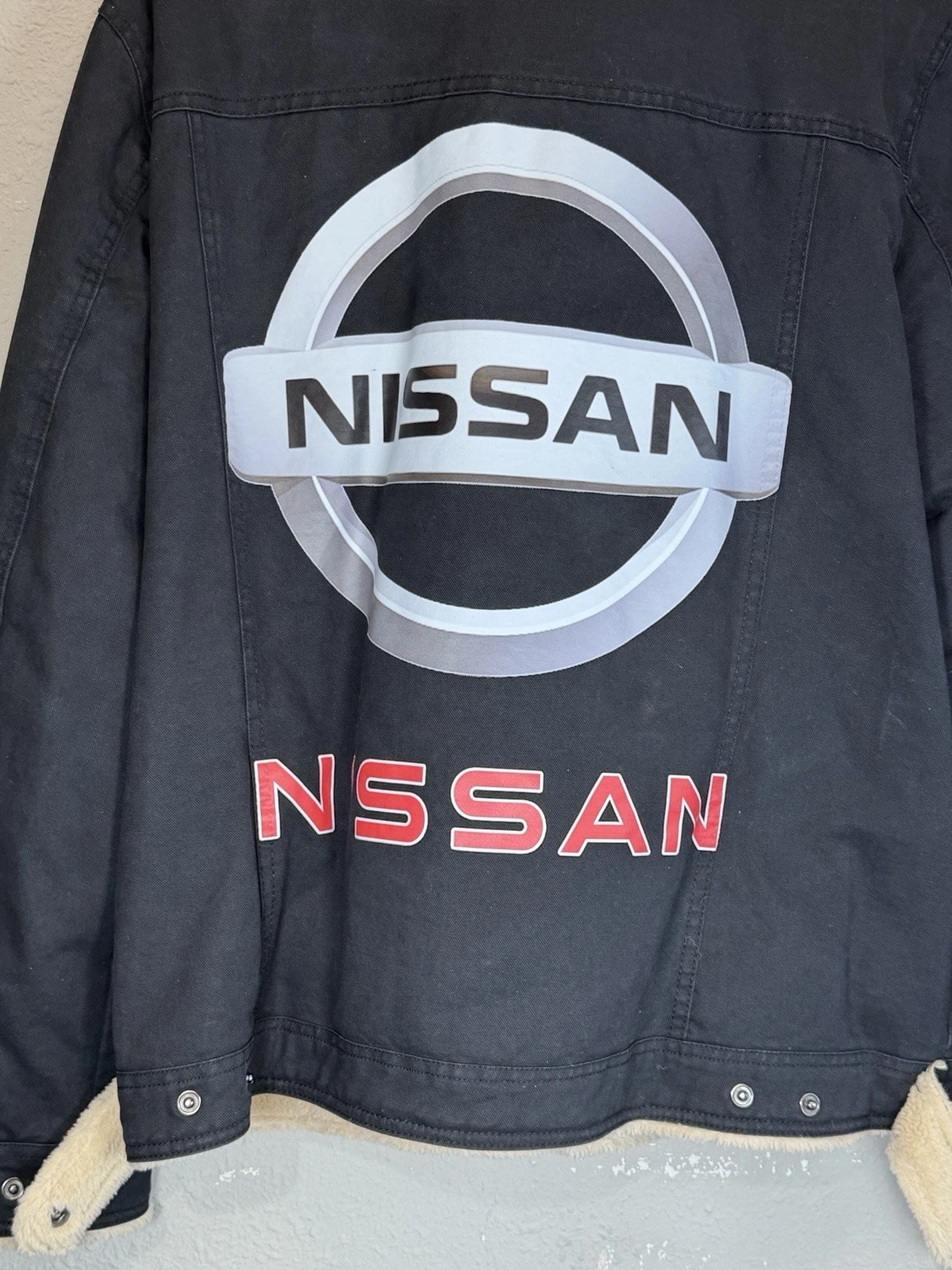 Nissan 370Z Men's Sherpa Lined Canvas Jacket Black Size Medium - product detail image 12