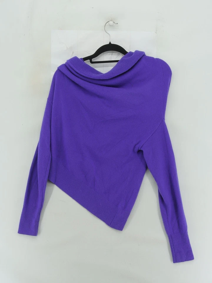 John Lewis Women's Jumper UK 8 Purple 100% Cashmere Roll Neck Pullover - Image 2 of 4