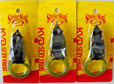 Lot of 3 STRIKE KING 5/8oz KVD SEXY FROG in WATERMELON/GREEN PUMPKIN/BLACK color