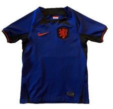Nike Netherlands 2022/23 away soccer jersey Royal Blue Youth Small