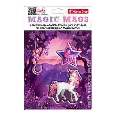 Step by Step Magic Mags Pretty Unicorn Nuala, 3-teilig, Magnete für Schulranzen