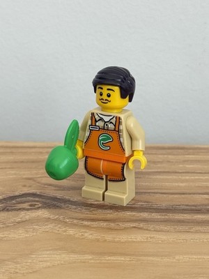 LEGO City Mr. Produce Figure W/ Green Apple cty1480 Market Minifigure Minifig