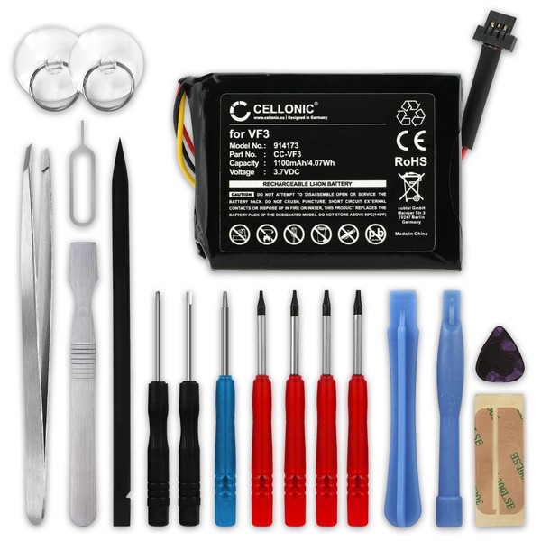 Akku FüR Tomtom Quanta 1100Mah + Werkzeug-Set 17Tlg-image