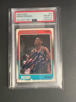 1988-89 Fleer - Dennis Rodman #43 (RC) PSA/DNA *10-PSA *8 NM+ | eBay