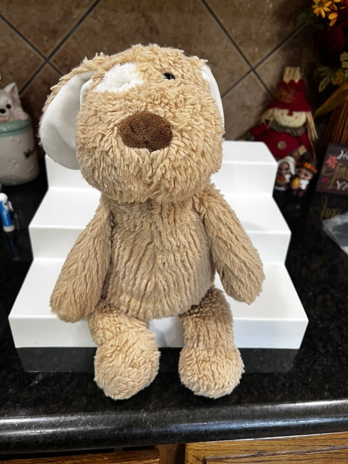 Manhattan Toy Co REX PLUSH DOG 16” Brown 1 White Eye Puppy Animal Lovey Toy