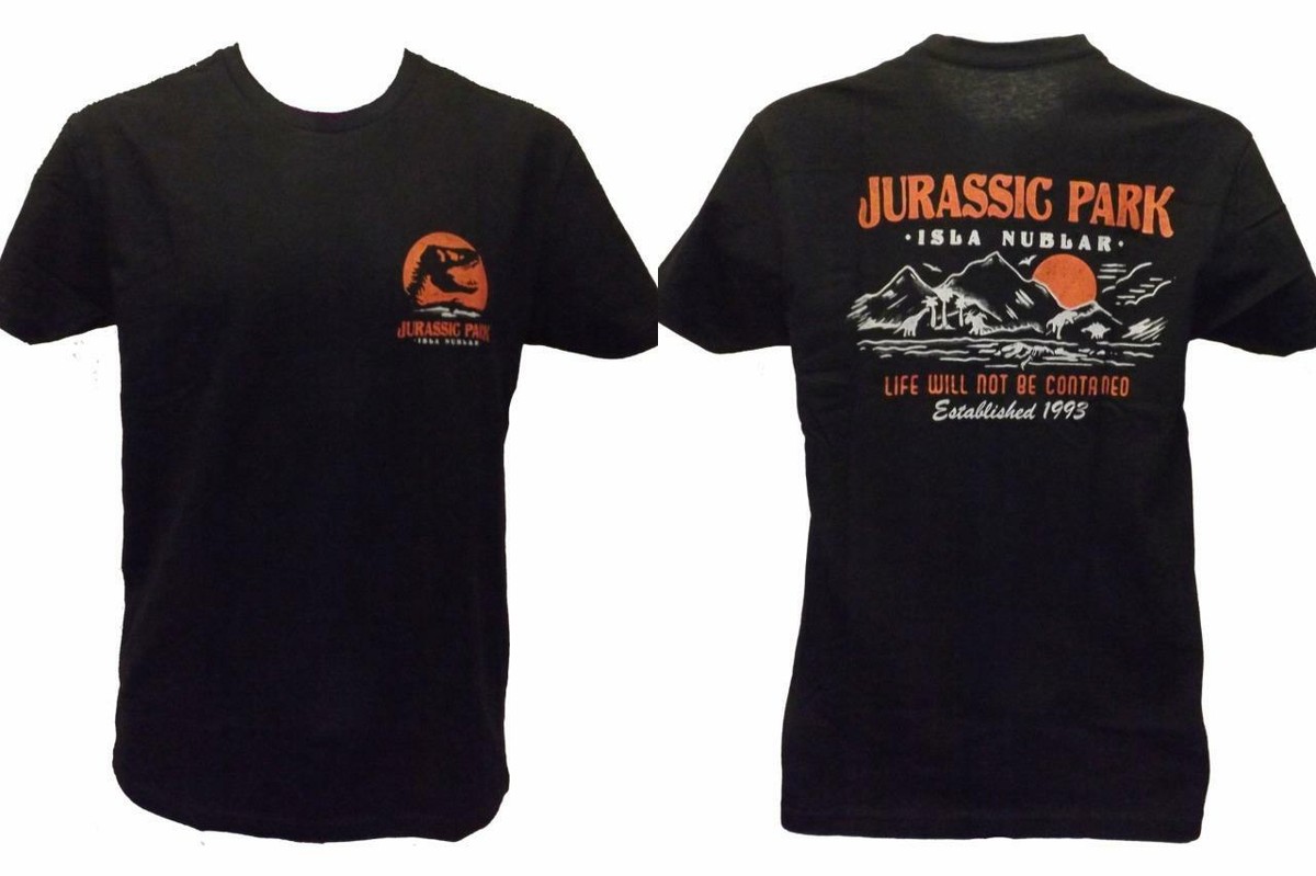 New Jurassic Park Isla Nublar Mens Size XS X-Small Black Jurassic