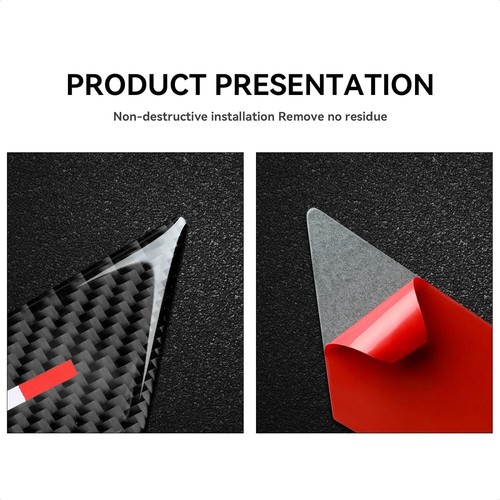 Real Carbon Fiber Inner Handle Cup Bowl Trim Cover Fits 16-23 Giulia Stelvio 952 - Picture 4 of 8