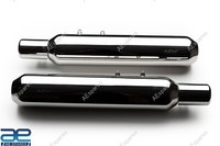 2X Aew Auspuff SchalldäMpfer Edelstahl FüR Royal Enfield Super Meteor 650 Aes