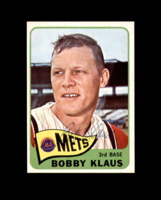 Bobby Klaus Hand Signed 1965 Topps New York Mets Autograph