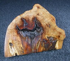 Collectable Madrone Burl Wood Bat Shape, Made In Oregon Paperweight Ornament