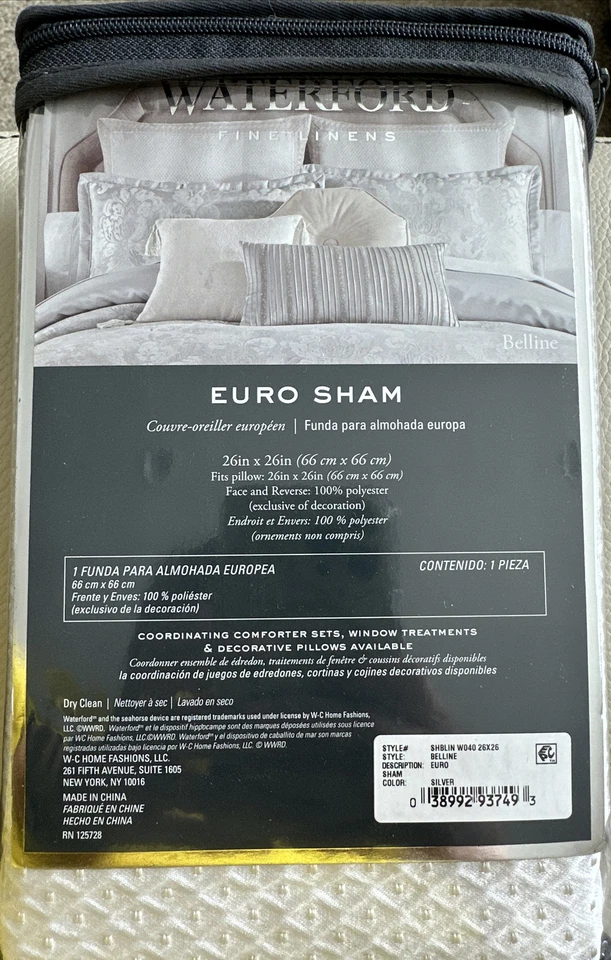 Waterford Single European Sham Belline Silver Foto 2 de 4