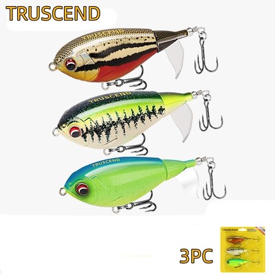 TRUSCEND 3PC Premium Fishing Bait Jig Soft Lures Paddle  Tail Swimbaits Spinner