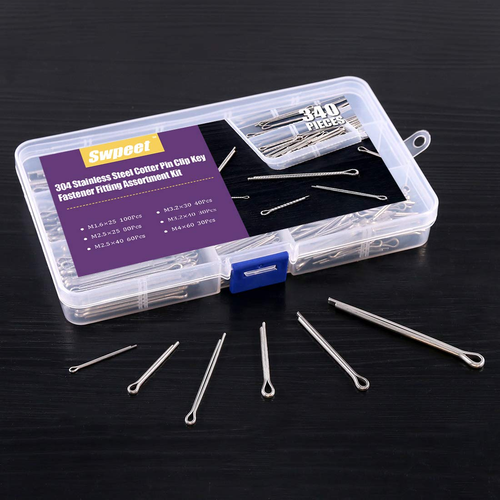 110Pcs 304 Stainless Steel Cotter Pin Clip Key Fastener Fitting Assortment Kit P - Picture 7 of 12