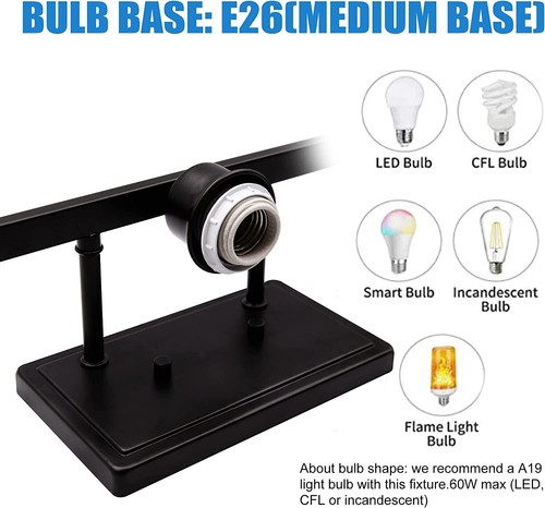 3-Lights Oil Rubbed Bronze Vanity Wall Sconce with E26 Base and Glass Shade - Picture 10 of 15