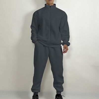 Mens Fleece Sweatsuit Piece Sport Jogger Sweat Suits Jogging
