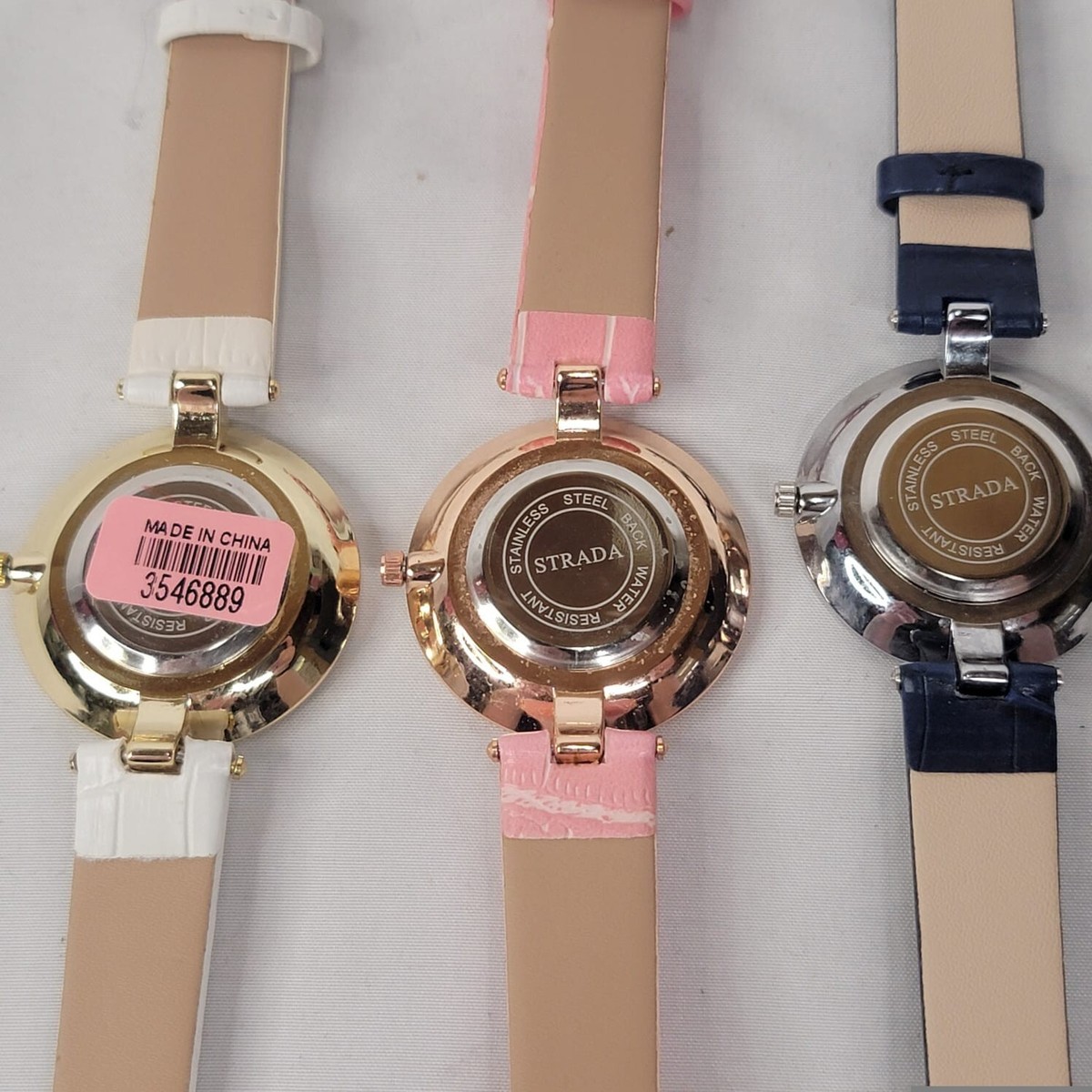 Set of Wrist Watches Different Hearts Dial White Gold Pink Blue DOESN'T  WORK