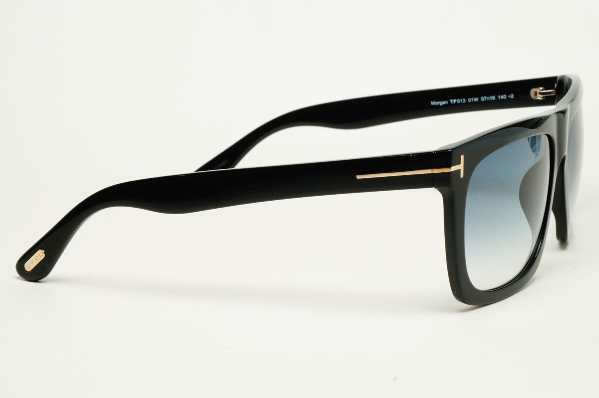 Tom Ford Sunglasses Morgan Black Glossy Blue Square FT0513 TF 513