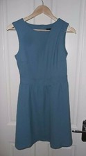 ASOS blue sleeveless swing dress size 10