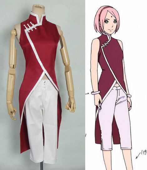 Naruto Haruno Sakura 1st Cosplay Costume - Ycosplay