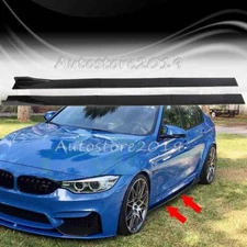 For BMW F32 F33 F36 4 Series 2014-20 86.6" Side Skirt Lips Panel Splitter Gloss