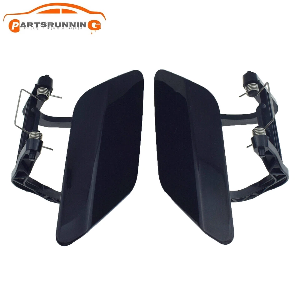 Set of 2 Front Headlight Washer Nozzle Cover For 2010-13 Mercedes-Benz E550 E350 - Image 3 of 4