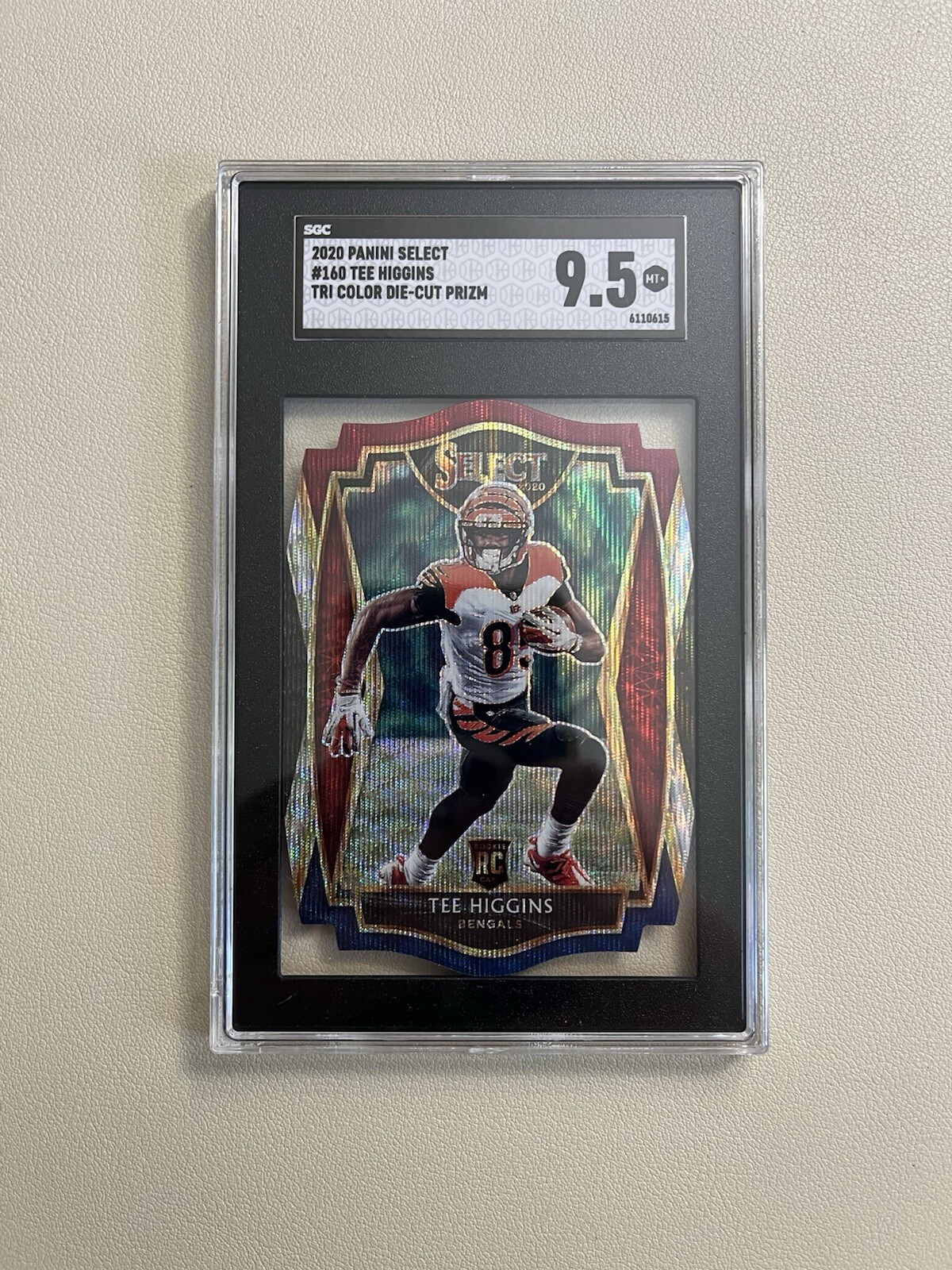 2020 Panini Select - Tri Color Die-Cut #160 Tee Higgins (RC)