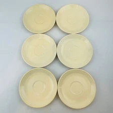 Vintage Fiesta Original Ivory Saucer Lot of 6 HLC Homer Laughlin Fiestaware